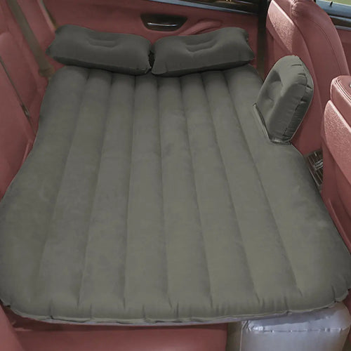 SOGA Grey Stripe Inflatable Car Mattress Portable Camping Rest Air Bed Travel Compact Sleeping Kit Essentials SOGA