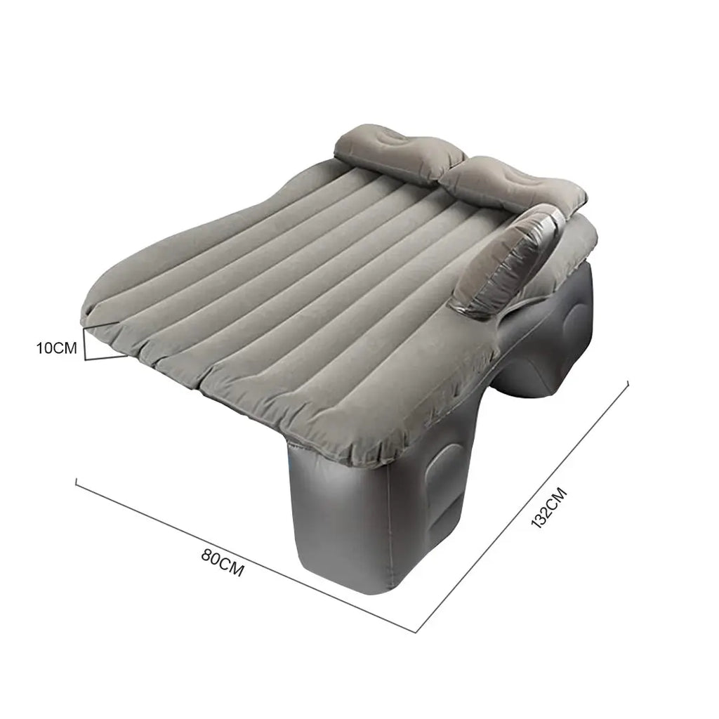 SOGA Grey Stripe Inflatable Car Mattress Portable Camping Rest Air Bed Travel Compact Sleeping Kit Essentials SOGA