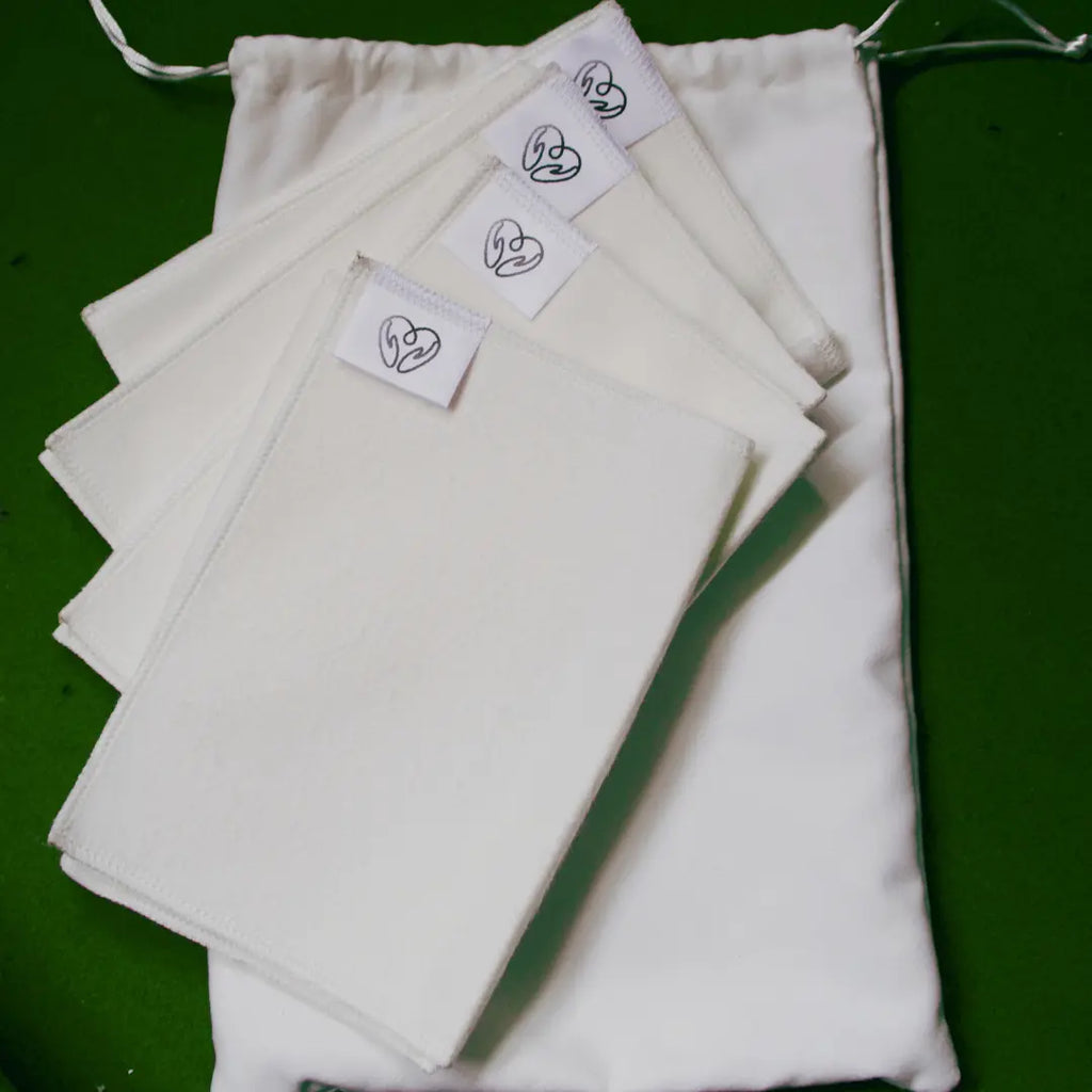 Set of 4 Organic Cotton Castor Oil Pads - Reusable Insert for Castor Oil Wraps A Better