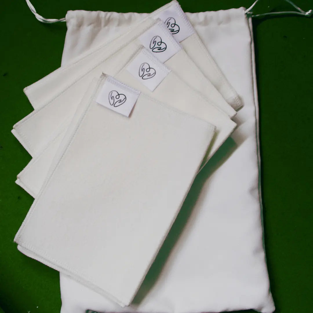 Set of 4 Organic Cotton Castor Oil Pads - Reusable Insert for Castor Oil Wraps A Better