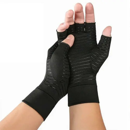 Compression Arthritis Glove Unisex Joint Pain Relief Half Finger Brace ANI VITALS