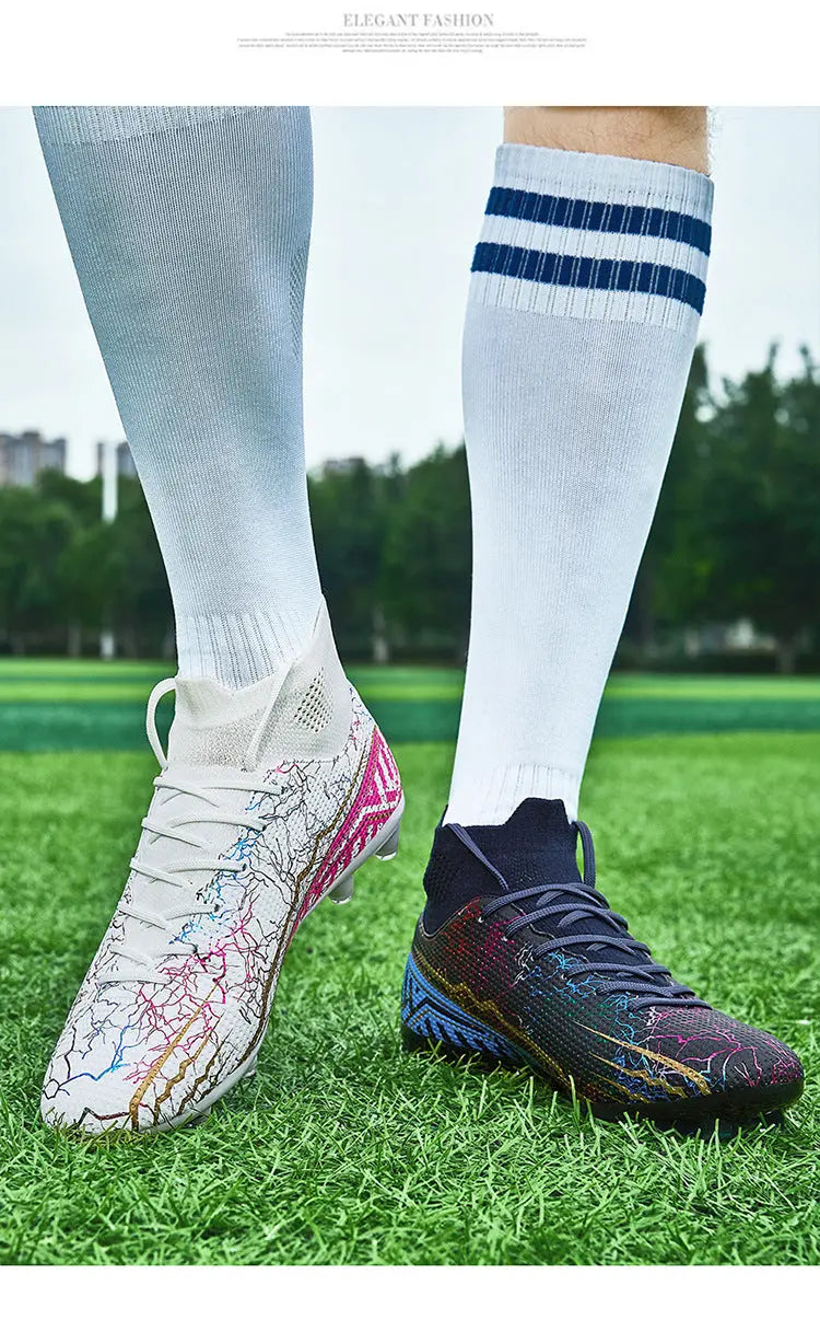 High-top Youth Spike Turf Soccer Shoes Dropshipman