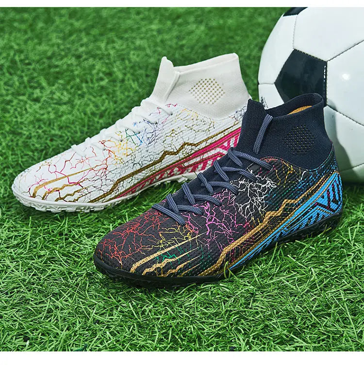 High-top Youth Spike Turf Soccer Shoes Dropshipman