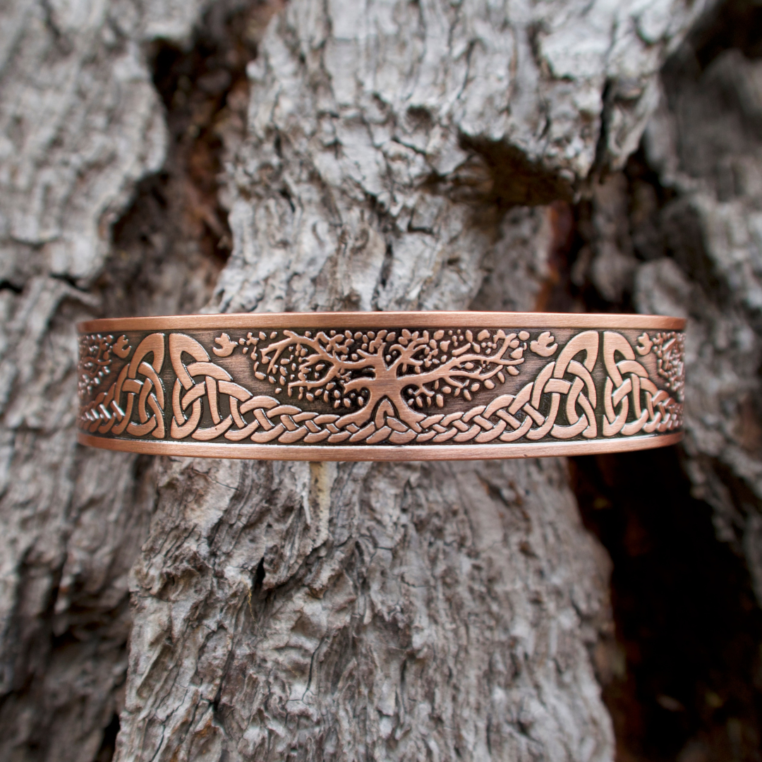 Pure Copper Magnetic Therapy Bracelet - Tree of Life Design