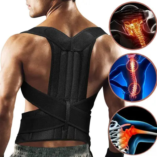 Adjustable Posture Corrector Low Back Support Shoulder Brace Belt For ANI VITALS