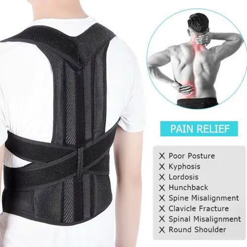 Adjustable Posture Corrector Low Back Support Shoulder Brace Belt For ANI VITALS