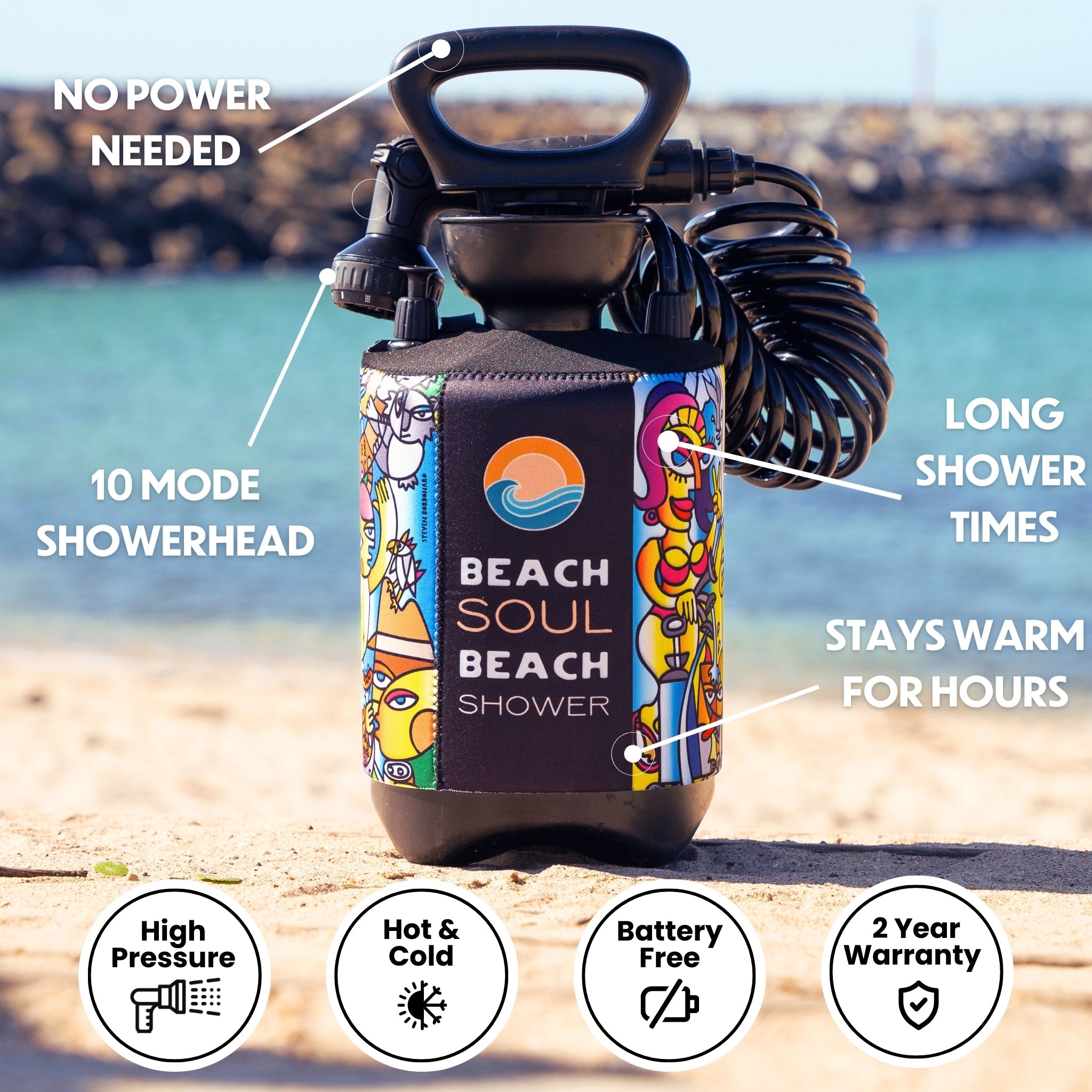 Portable Shower Livin' the Dream 5L Beach Soul