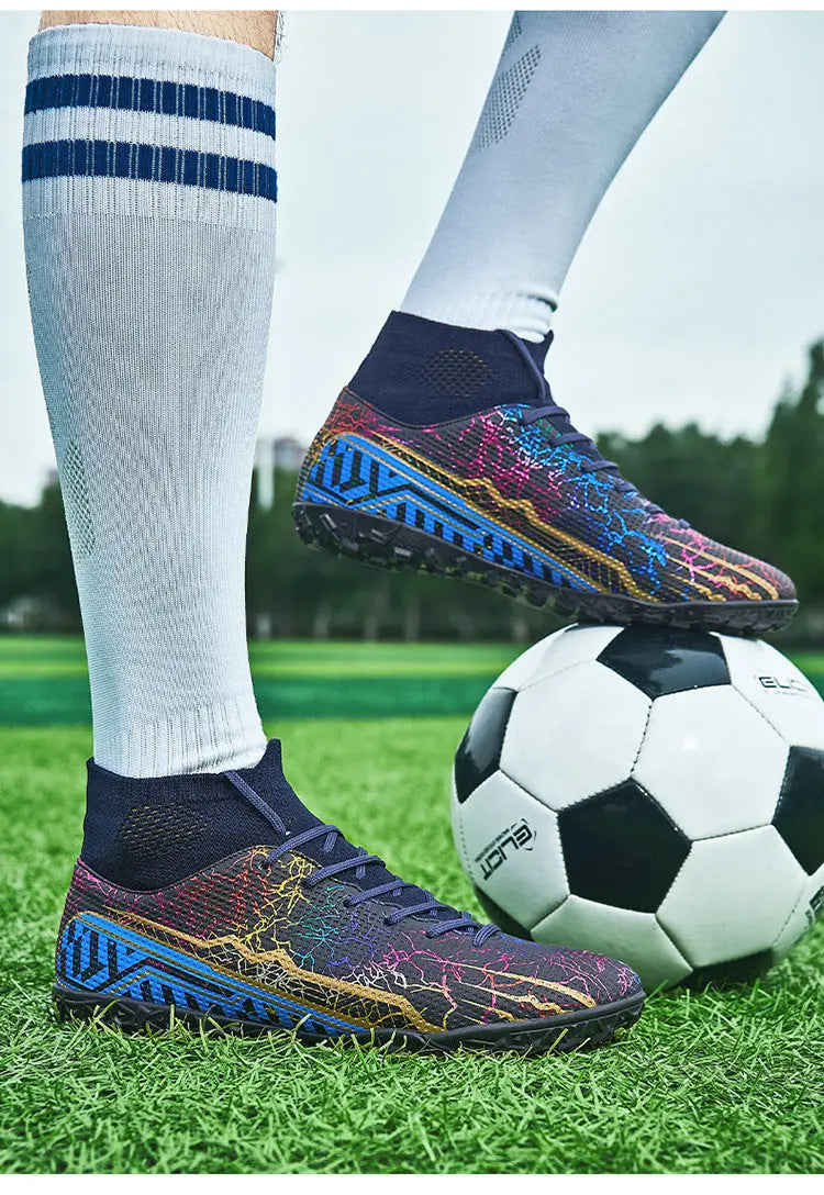 High-top Youth Spike Turf Soccer Shoes Dropshipman