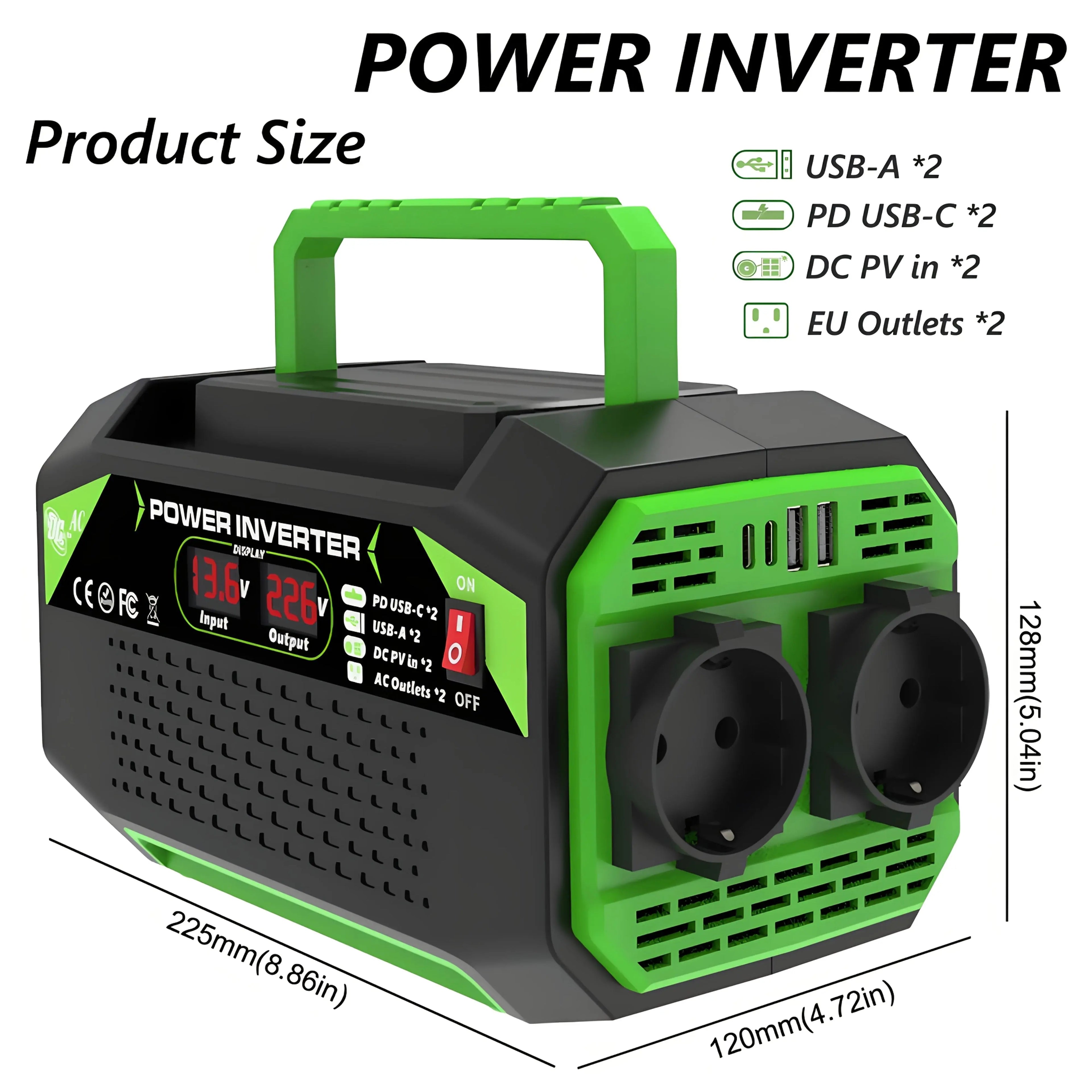 Car Power Inverter DC 12V to AC 220V TM