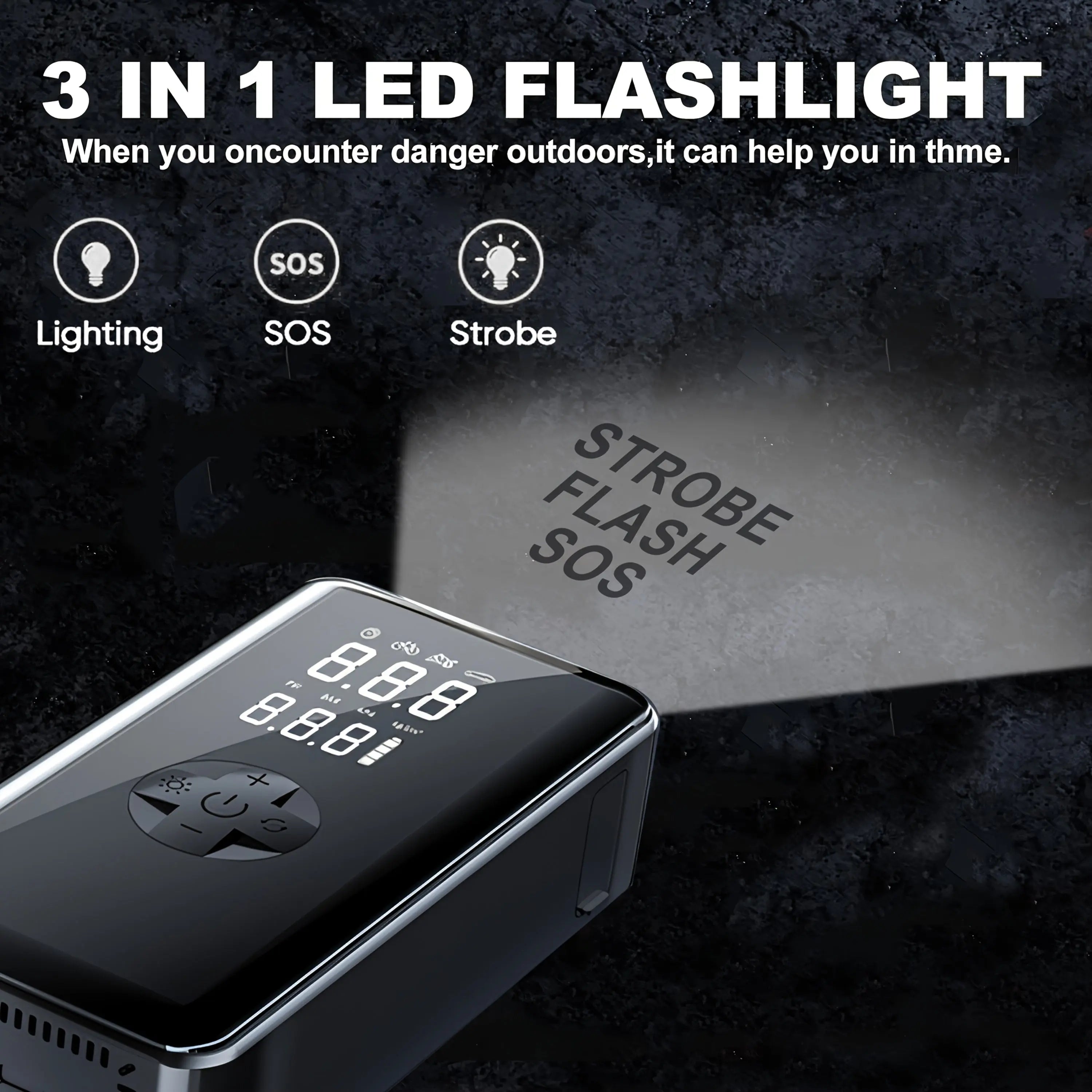 Car Battery Starter Kit with Air Compressor (7-in-1) TM