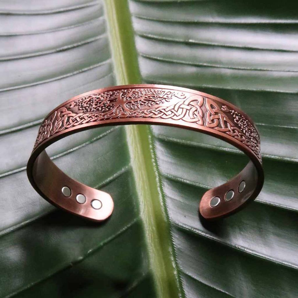 Pure Copper Magnetic Therapy Bracelet - Tree of Life Design