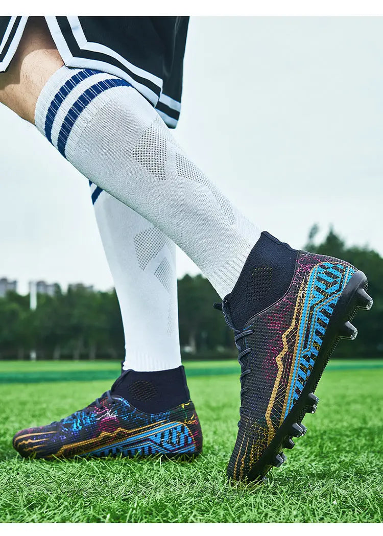 High-top Youth Spike Turf Soccer Shoes Dropshipman