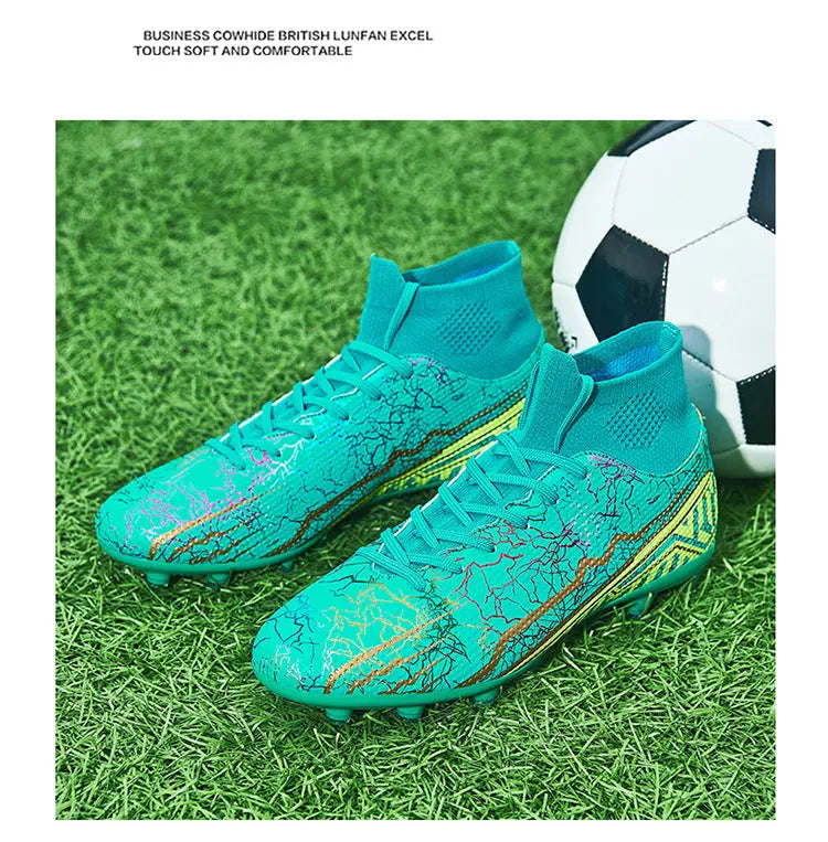High-top Youth Spike Turf Soccer Shoes Dropshipman