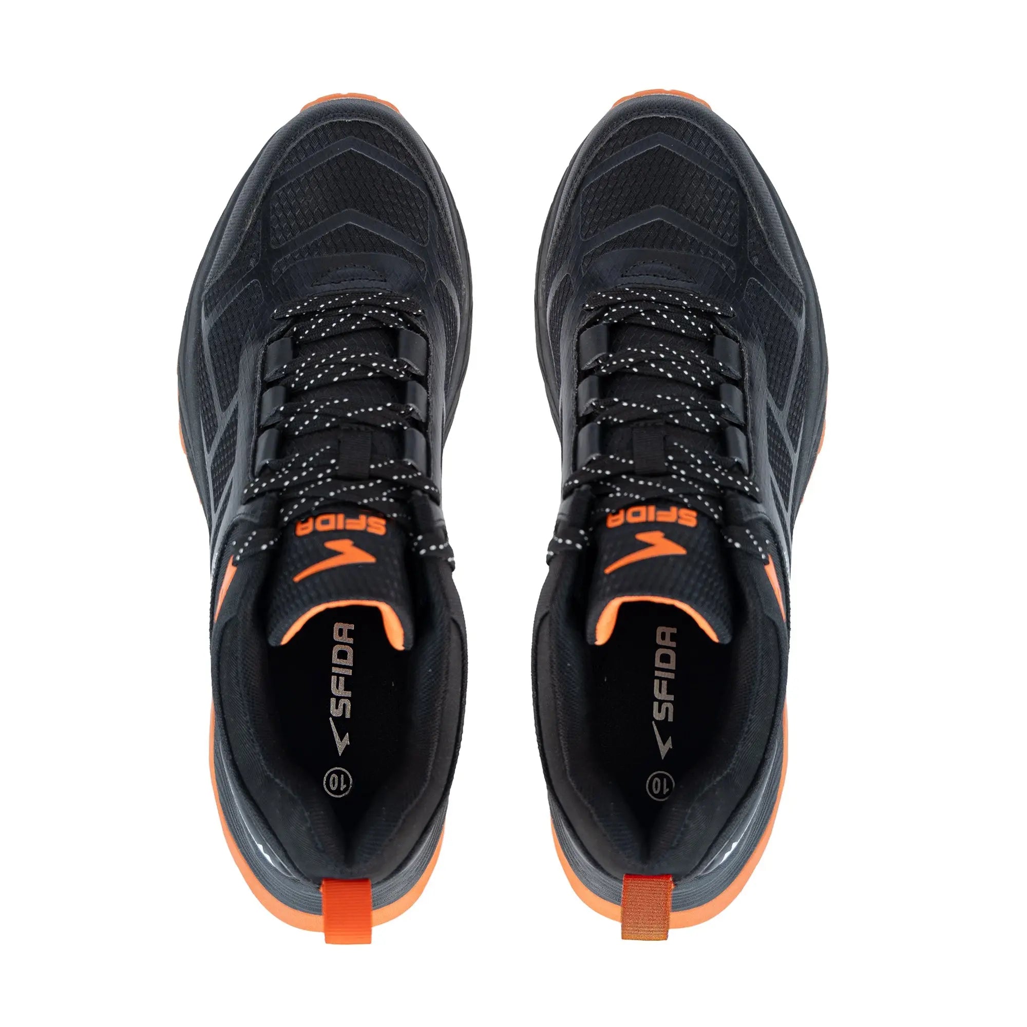 Alpine Mens Trail Shoe - Black/Orange Sfida