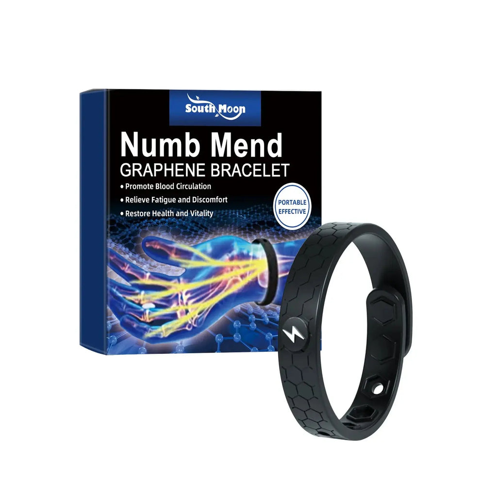 NNEOBA 2pcs Energy Therapy Bracelets Circulation Support Black NNEOBA