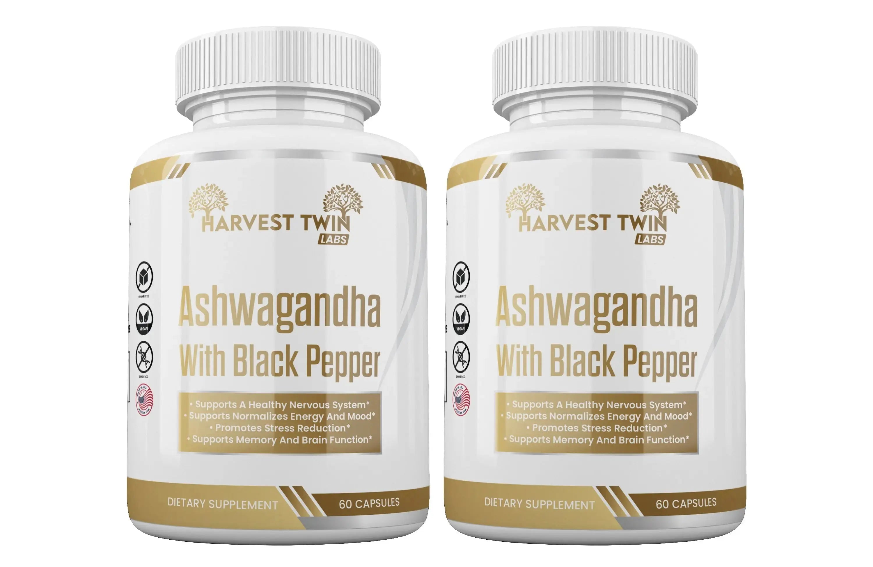 Ashwagandha for Healthy Nervous System & Balanced Lifestyle Harvest Twin Labs