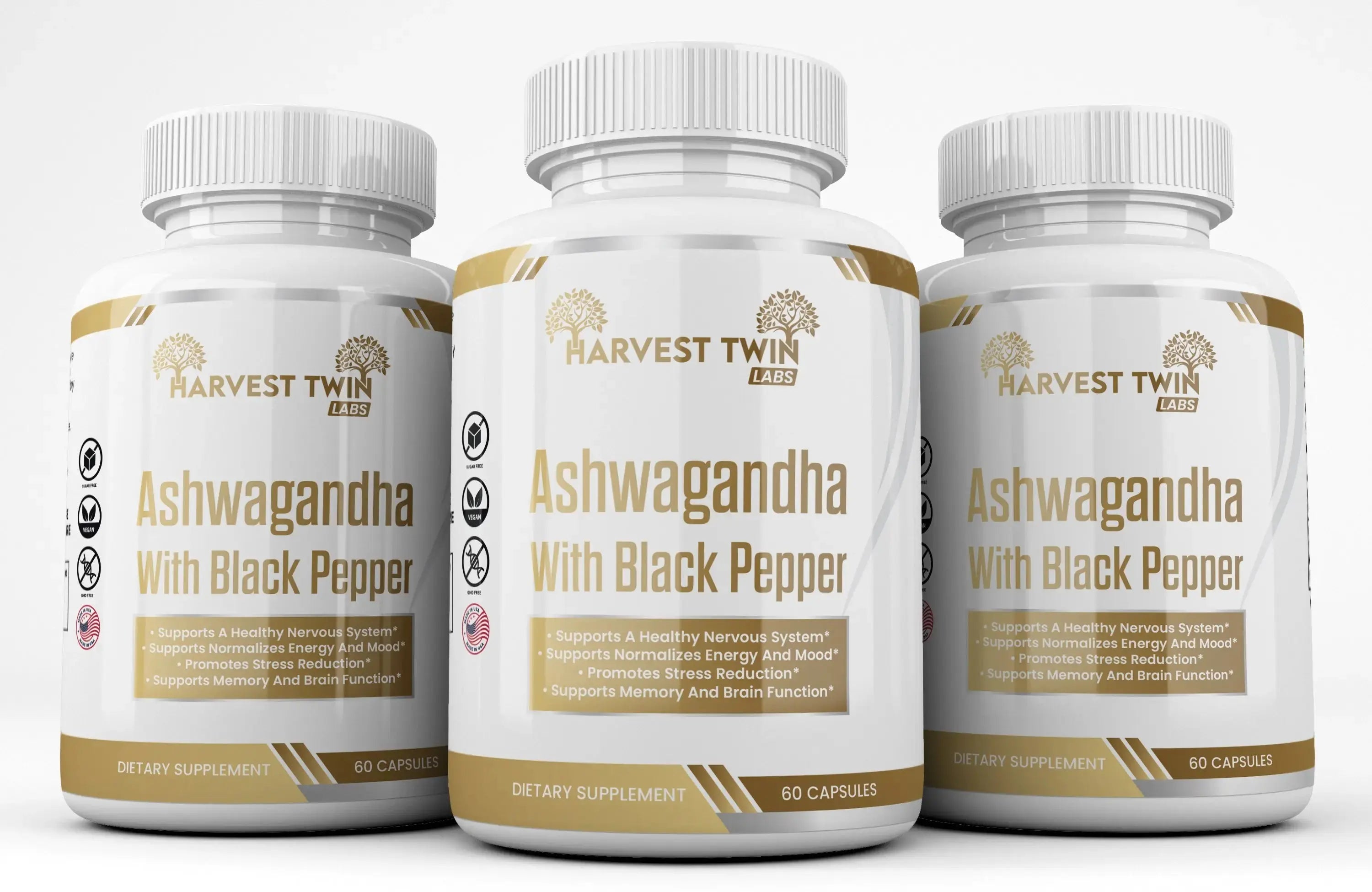 Ashwagandha for Healthy Nervous System & Balanced Lifestyle Harvest Twin Labs