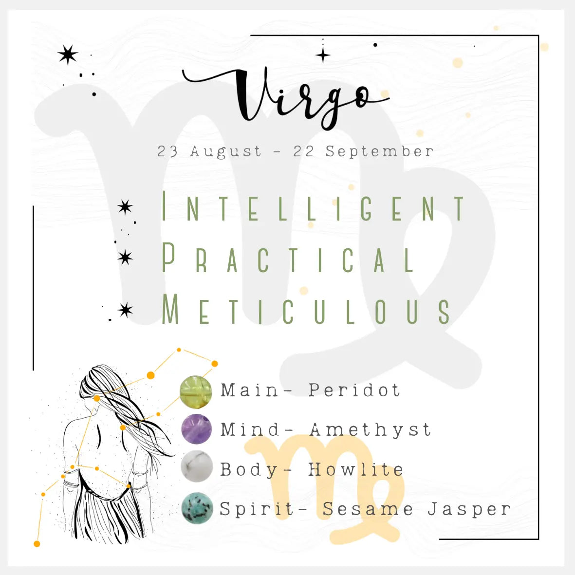 Virgo Adult Bracelet Amber Therapy