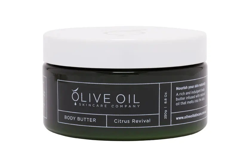 Body Butter, Olive Oil based ,Citrus Revival 250g The Olive Oil Skincare Group