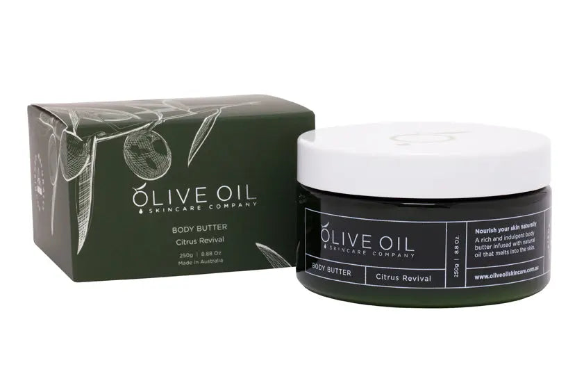 Body Butter, Olive Oil based ,Citrus Revival 250g The Olive Oil Skincare Group