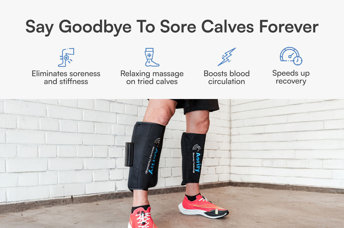 Air Compression Calf Sleeves – Heat & Massage by Aerify | Wireless Recovery