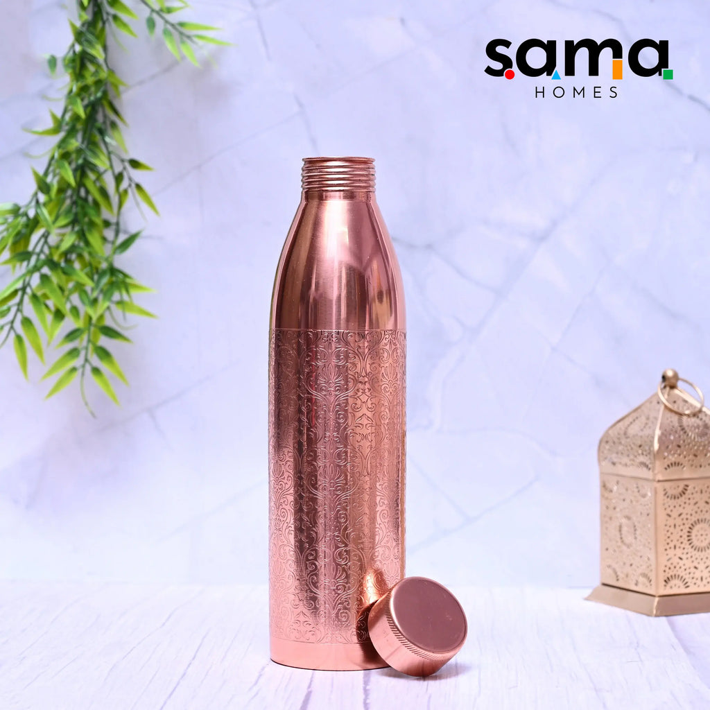 Handcrafted Copper Bottle for Health | Leakproof, Durable, and Elegant SAMA Homes