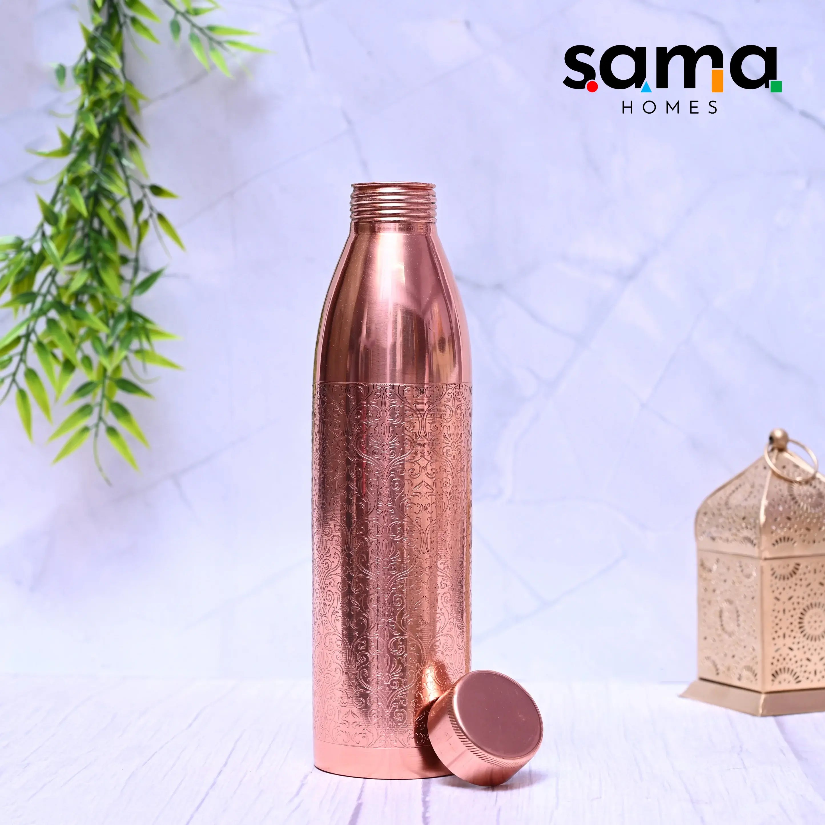 Handcrafted Copper Bottle for Health | Leakproof, Durable, and Elegant SAMA Homes