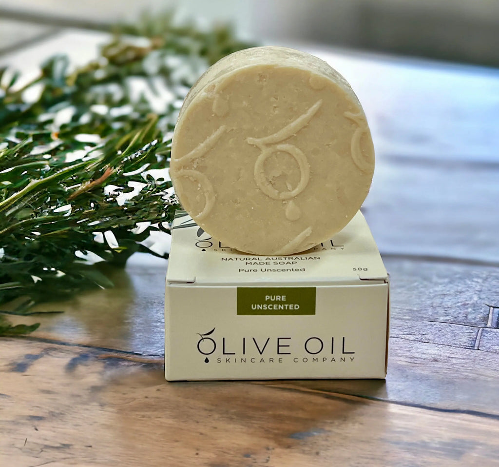 Olive Oil Soap, All-Natural , Unscented, 50g The Olive Oil Skincare Company