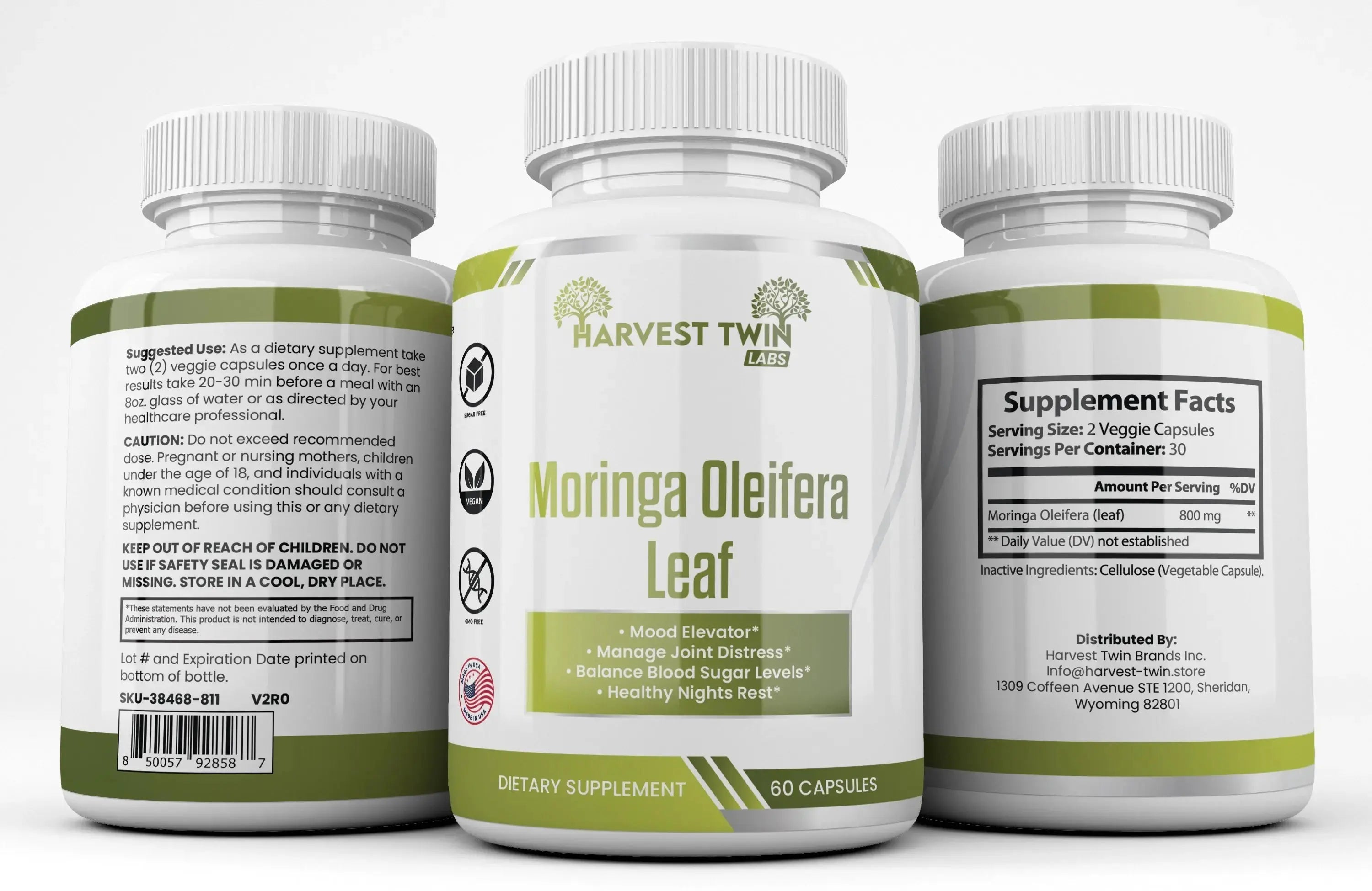 Moringa Oleifera (Leaf) Harvest Twin Labs