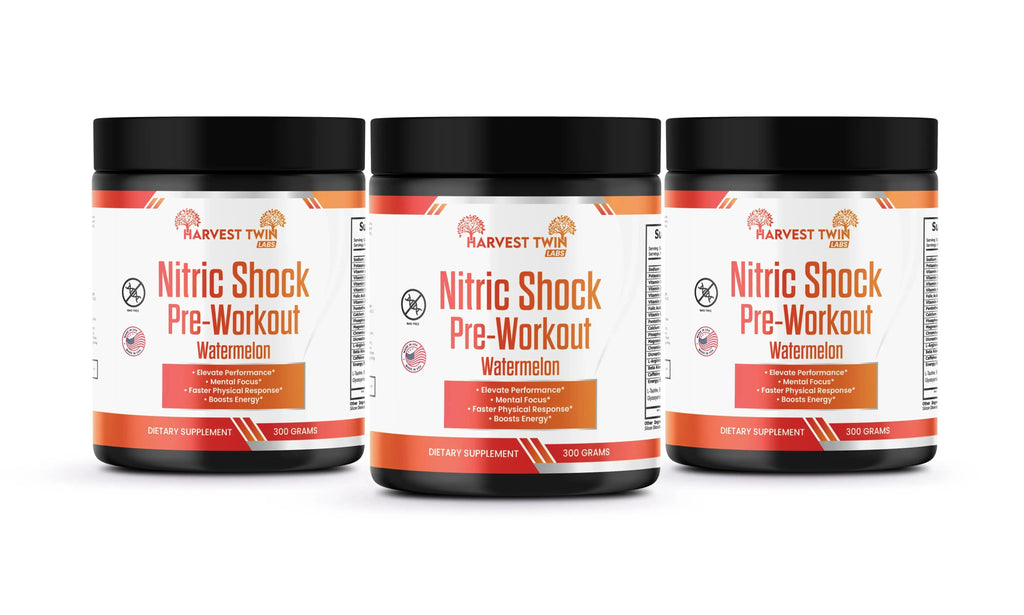 Nitric Shock Pre-Workout (Watermelon) Harvest Twin Labs