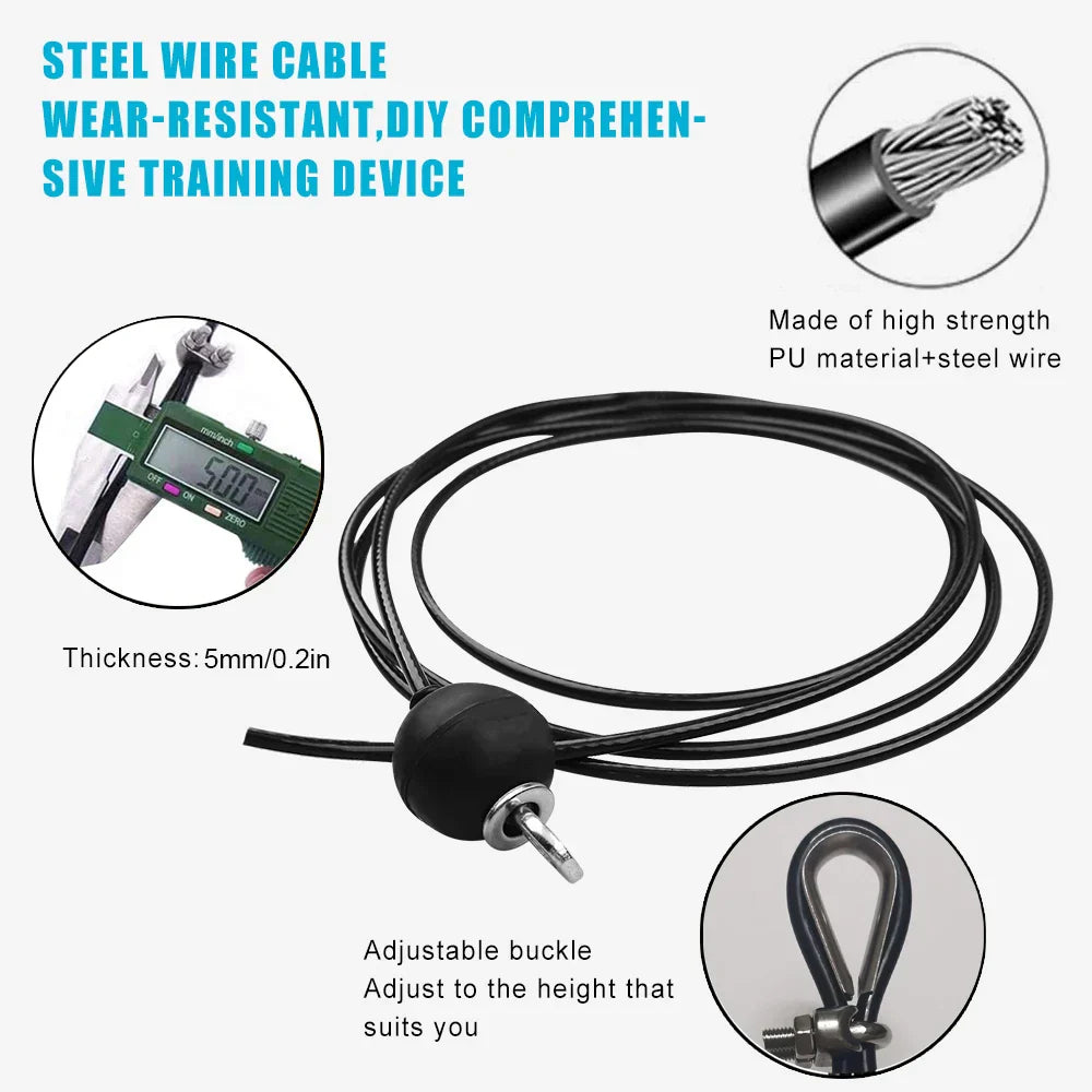 Fitness Pulley Cable Machine System Black