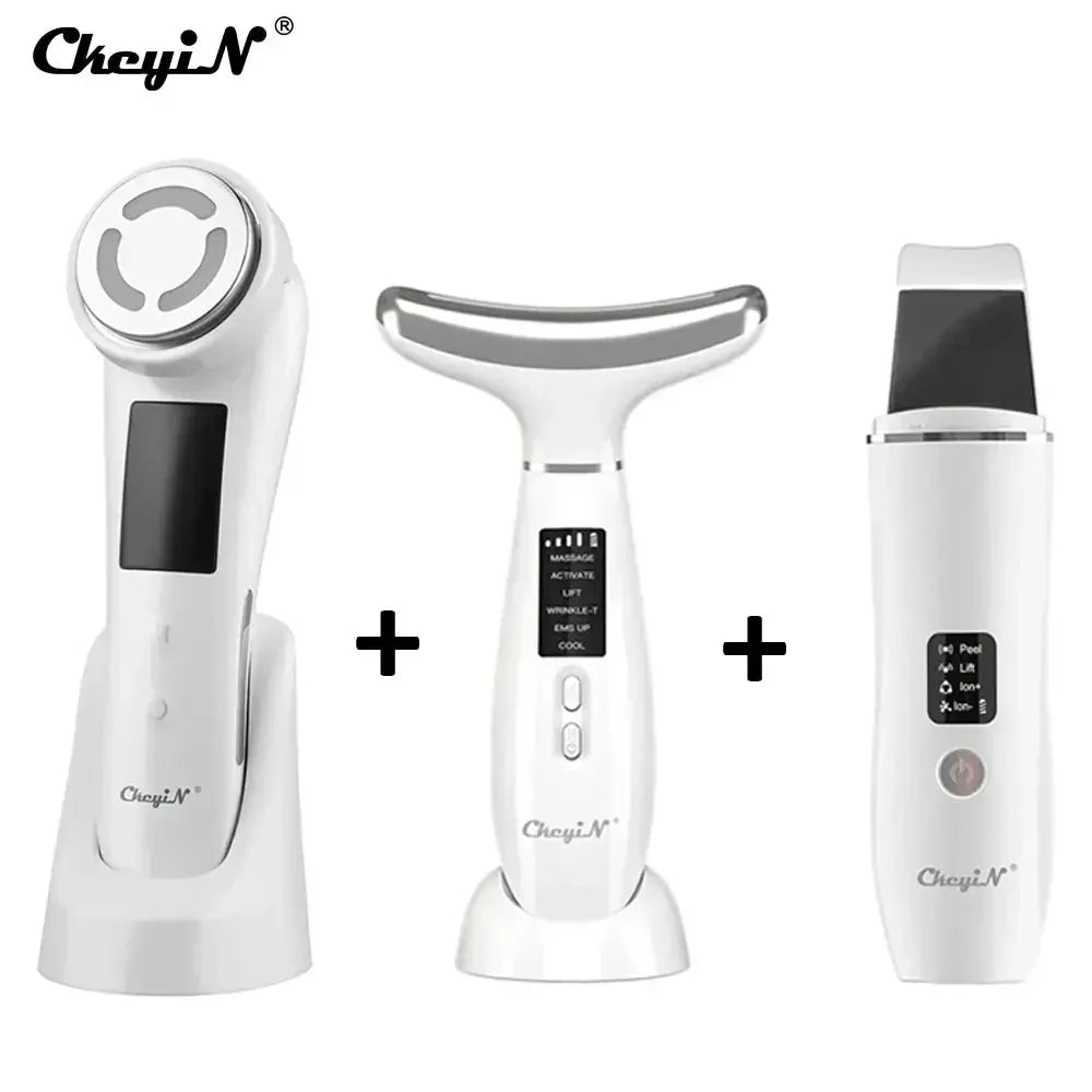 Ultrasonic Skin Scrubber, EMS Massager, LED Light Therapy Beauty - Illuminate, Lift, and Rejuvenate Your Skin OBA