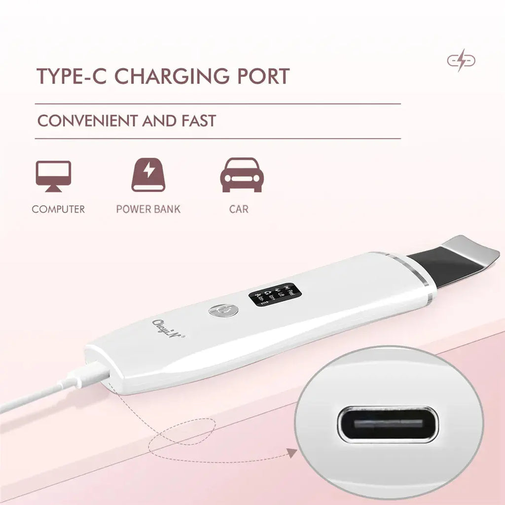 Ultrasonic Skin Scrubber, EMS Massager, LED Light Therapy Beauty - Illuminate, Lift, and Rejuvenate Your Skin OBA