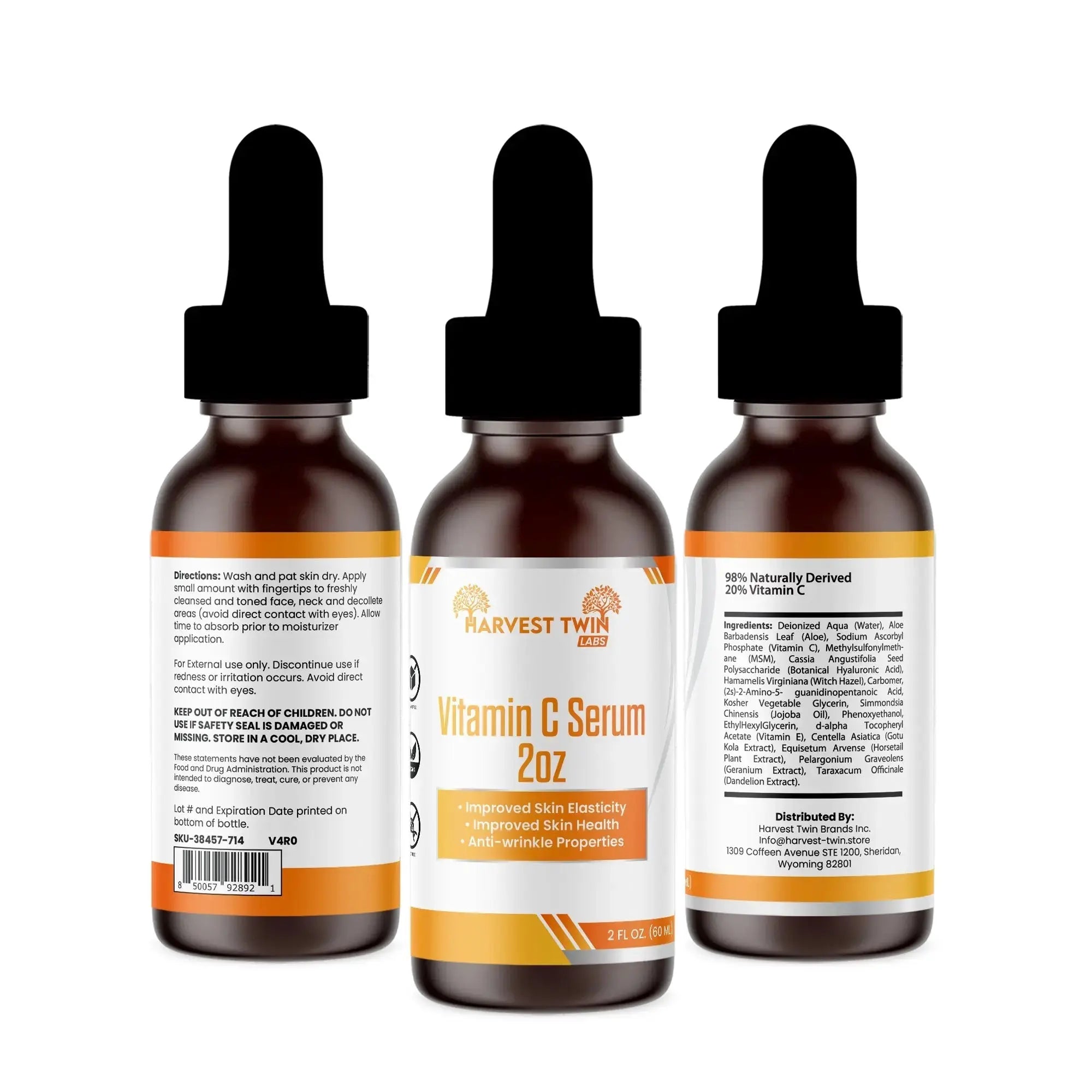 Vitamin C Serum 2oz anti-aging for skin health Harvest Twin Labs
