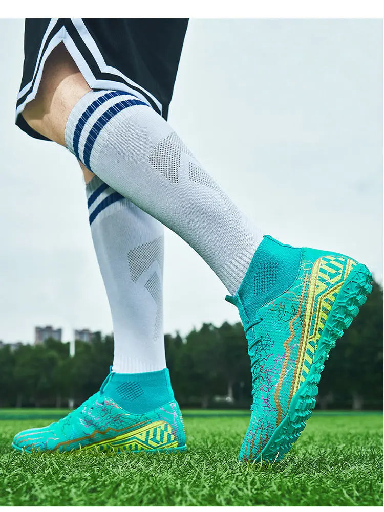 High-top Youth Spike Turf Soccer Shoes Dropshipman