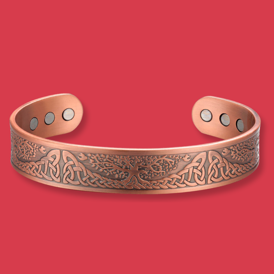 Pure Copper Magnetic Therapy Bracelet - Tree of Life Design