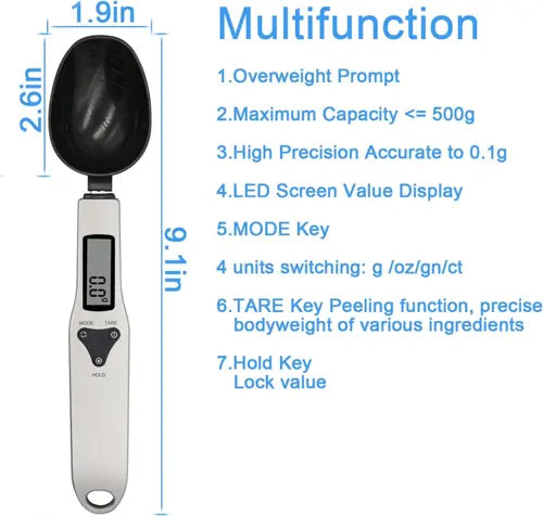Kitchen Electronic Measuring Spoon Food Scale Digital Spoon Scale ANI VITALS