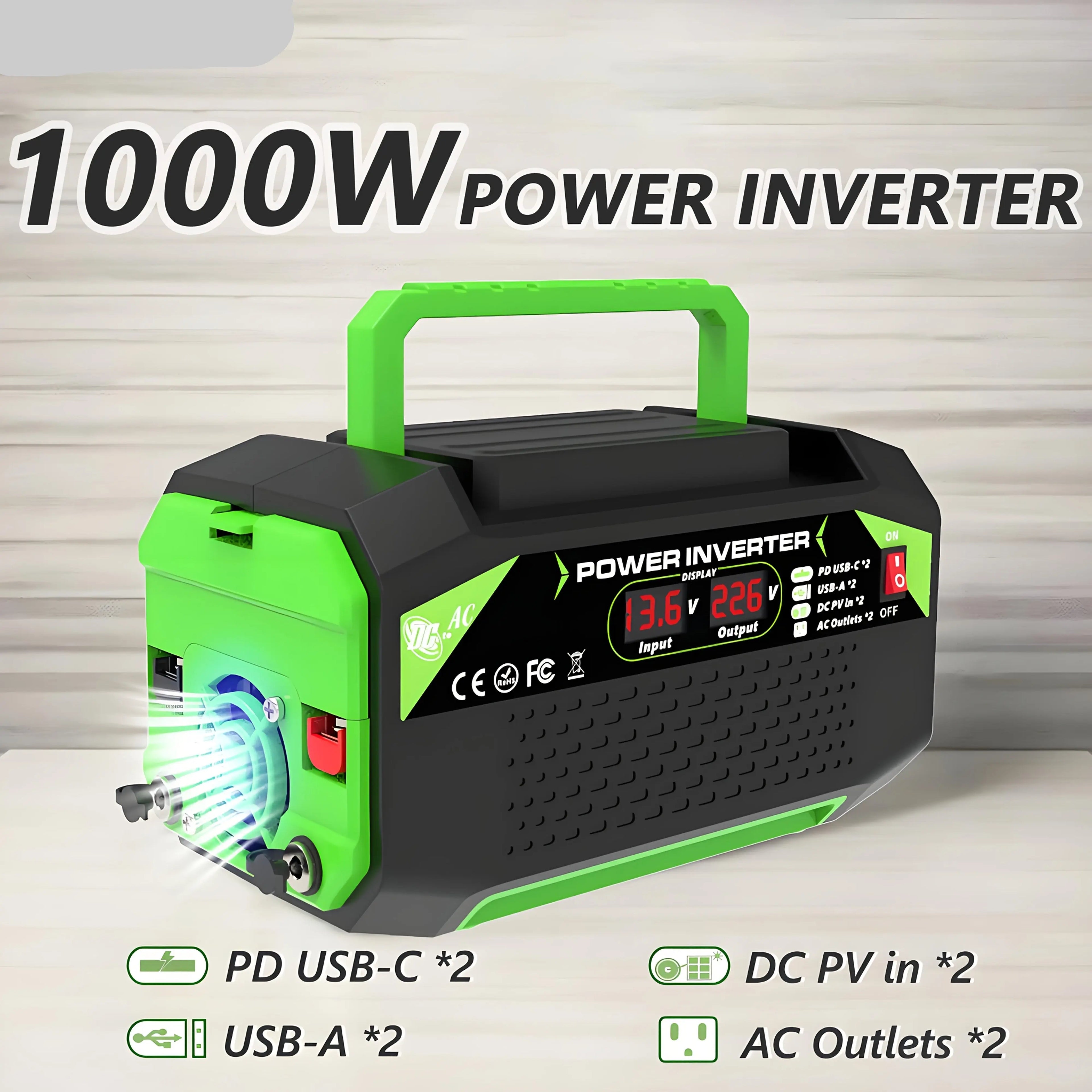 Car Power Inverter DC 12V to AC 220V TM