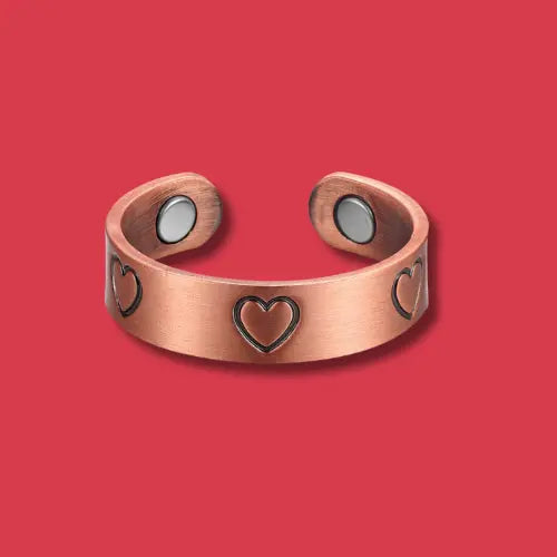 Pure Copper Magnetic Therapy Ring - Hearts Design A Better Mind. Body. Spirit.