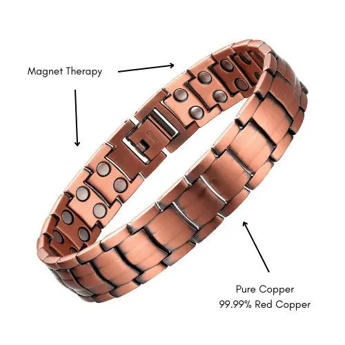 Pure Copper Magnetic Therapy Bracelet - Link Design - Copper A Better
